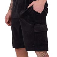 Short en Velours Noir Homme Project X Paris Gaufré pas cher