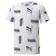 T-shirt Blanc/Noir Garçon Puma Jr Pp Aop Tee B pas cher