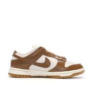 Baskets Blanches/Marrons Femme Nike Dunk Low vue 2