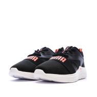 Baskets Noires/Blanches/Fushia Fille Puma Soft Wired 2 vue 6