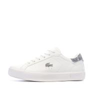 Baskets Blanches/Grises Ado Lacoste T-clip pas cher