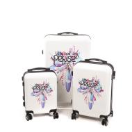 Lot x3 Valises Blanches Le Temps des Cerises Saya pas cher