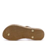 Tongs Marron/Doré Femme Havaianas Slim Platform Sparkle vue 2
