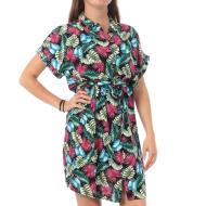 Robe Chemise Noir/Rose Femme Vero Moda Easy