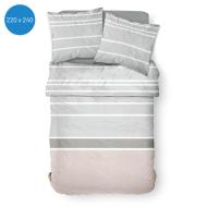 Parure de Lit Gris/Beige 220x240cm Today Coton 57 Fils Sunshine vue 2