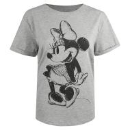 T-Shirt Gris Femme Disney Minnie Sketch vue 2