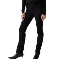 Jean 724 Noir Femme Levi's High Rise Straight pas cher