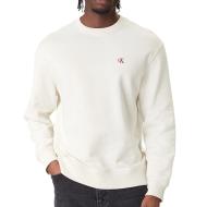 Sweat Blanc Homme Calvin Klein 350terry Monog pas cher