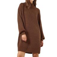Robe Pull en Maille Marron Femme Noisy May Timmy