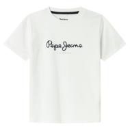 T-shirt Blanc Garçon Pepe Jeans New Art
