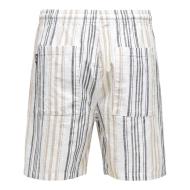 Short à Rayures Blanc/Beige Homme Only & Sons Slub vue 2