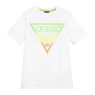 T-shirt Blanc Garçon Guess L021 pas cher