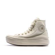 Baskets Blanches/Dorées Femme Converse All Star Move Tonal