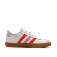 Baskets Blanc/Rose Femme Adidas Vl Court 3.0 K vue 2