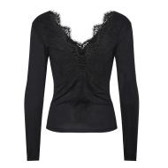 T-Shirt Noir Femme Pieces Pcilu vue 3