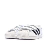 Basket Blanches/Noires Garçon Adidas Superstar vue 6