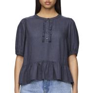 Blouse Marine Femme Pieces Pia 2/4 vue 2