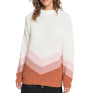 Pull Blanc/Rose Femme Roxy Open Door pas cher