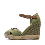 Sandales Compensées Kaki femme Tommy Hilfiger 10cm