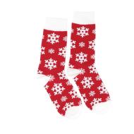 Chaussettes Blanc/Rouge Mixte Stella Green Flocons pas cher