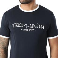T-Shirt Marine Homme Teddy Smith Ticlas vue 2