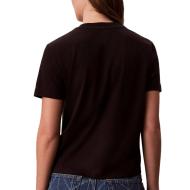 T-Shirt Noir Femme Calvin Klein Jeans Fitted Script vue 2