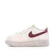 Baskets Blanche/Bordeaux Fille Nike Force 1 Crater Classic pas cher