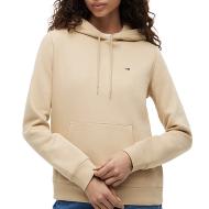Sweat à Capuche Beige Moyen Femme Tommy Hilfiger Flag