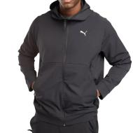 Puma Men's Black Zipped Sweatshirt Dobby affordable