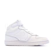 Baskets Blanches Garçon Nike Court Borough Mid 2 vue 2