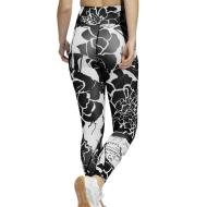 Legging Noir/Blanc Femme Adidas Flower vue 2