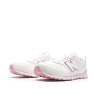Baskets Blanc/Rose Femme/Fille New Balance 574 vue 6
