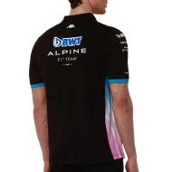 Polo Noir Homme Kappa Adlam vue 2