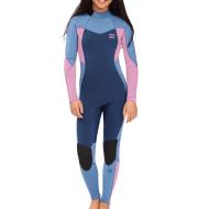 Combinaison de Surf Bleu/Rose Fille Billabong 403 pas cher