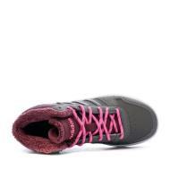 Baskets Grises Fille Adidas Hoops Mid 2.0 K vue 4