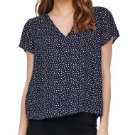 Blouse Marine à pois Femme Only Sonja pas cher