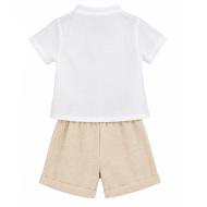 Ensemble Beige/Blanc Bébé P'tit Mome Théo vue 2
