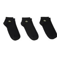 X3 Paires Chaussettes Noires Homme Lacoste RA4183 pas cher