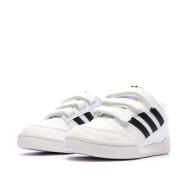 Baskets Blanches/Noir Garçon Adidas Team Court vue 6