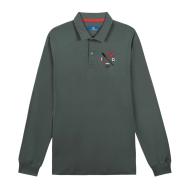 Polo Manches Longues Vert Foncé Homme TBS Sapin pas cher