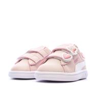 Baskets Rose Fille Puma Smash 3.0 Badges vue 6