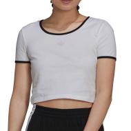 T-shirt Blanc Femme Adidas Cropped Tee H15796 pas cher