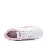 Baskets Blanc/Rose Fille Puma Carina 3.0 Jelly vue 4