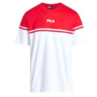 T-shirt Blanc/Rouge Homme Fila Print pas cher