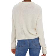 Pull Ecru Femme Vero Moda Malva vue 2