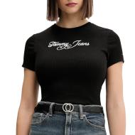 T-Shirt Noir Femme Tommy Hilfiger DW0DW21838 pas cher