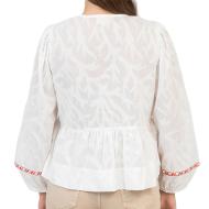 An'ge Anna Women's White Beige Blouse Photo of the Espace des Marques %store% store - view of %key%