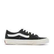 Baskets Gris/Blanc Femme Vans Sk8-low Canva vue 2
