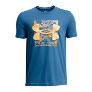 T-shirt Bleu Garçon Under Armour Box Camo pas cher