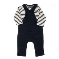 Salopette + T-Shirt Marine/Blanc EOM Egisot vue 2
